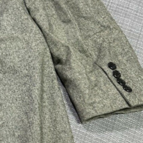 Ralph Lauren Wool Tweed Blazer Leather Collar Over Coat - Picture 3 of 7